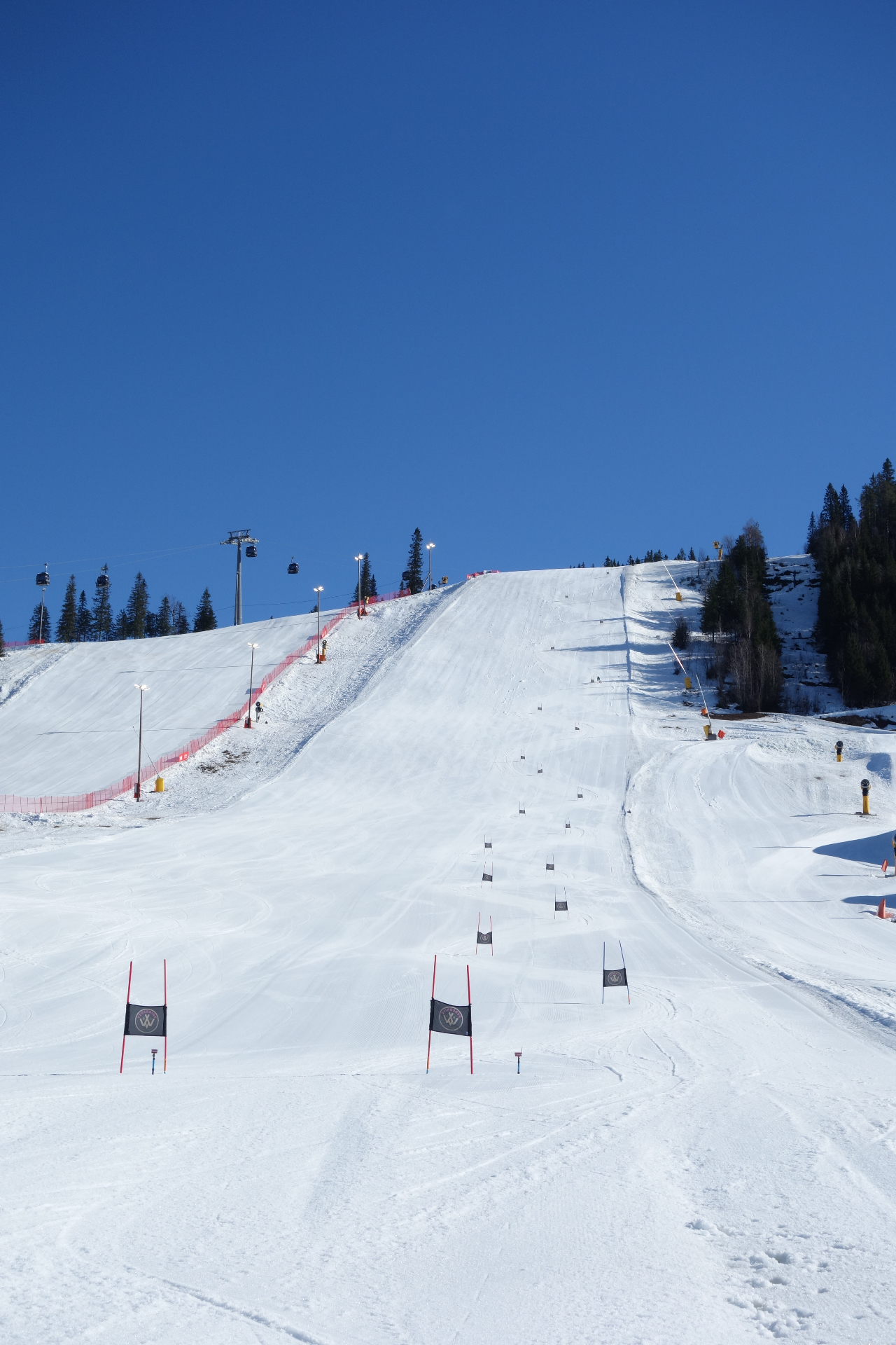 The dedicated training slope at Kläppen, Sweden