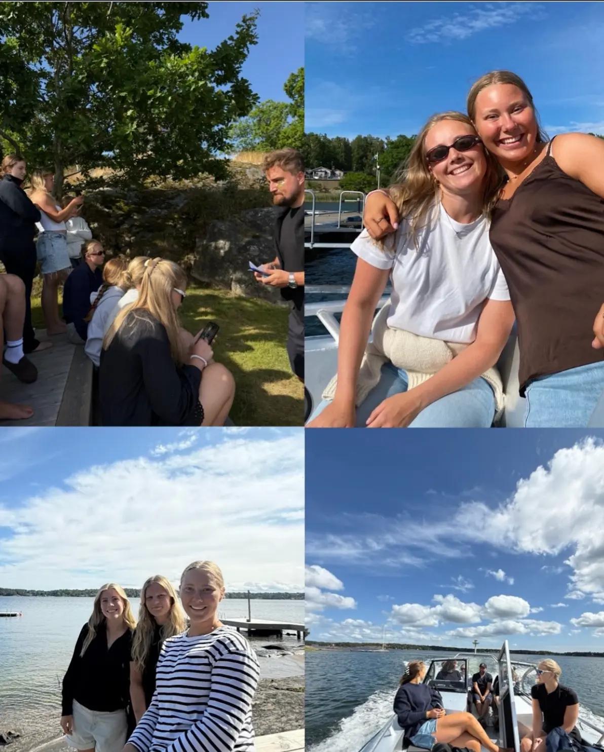 Team members enjoying summer together during the Stockholm kick off